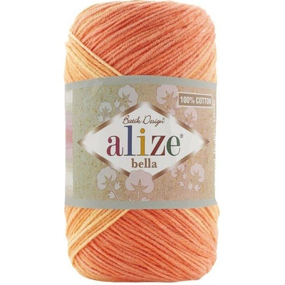Alize příze Bella Batik 7687 béžová,žlutá,oranžovočervená