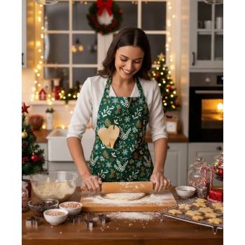 Forbyt Zástěra kuchyňská Zelené Vánoce