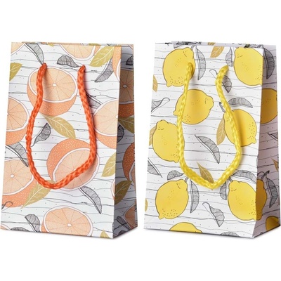 Taška dárková 100x150 mm plody citrusu mix, mix barev