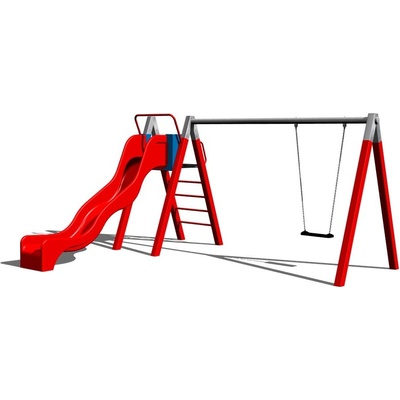 Playground System Reťazová hojdačka so šmykľavkou B (v.p. 1,5 m)