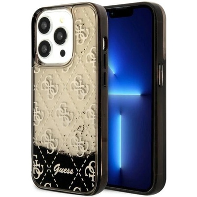 GUESS Кейс Guess GUHCP14LLC4PSGK за iPhone 14 Pro 6.1", черен / черен, твърд, Liquid Glitter 4G Transculent (GUE002790-0)