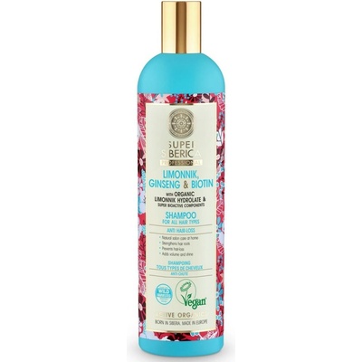 Natura Siberica Limonnik Ginseng & Biotin šampon proti padání vlasů 400 ml