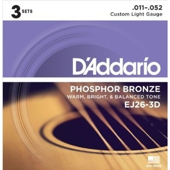 D'Addario EJ16-3D 3ks