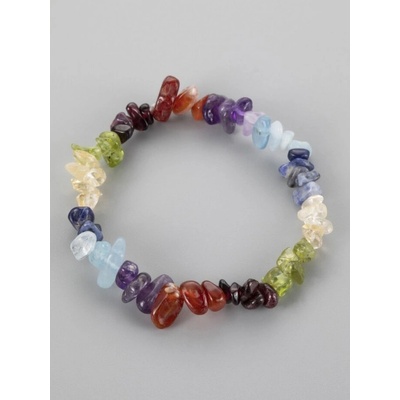 Prosperk Krásný čakrový náramek z kamínků minerálů vícebarevná S2357
