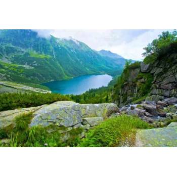 Norimpex - Puzzle Diamant painting: Lake in a mountain valley 30x40cm - 1 - 39 piese