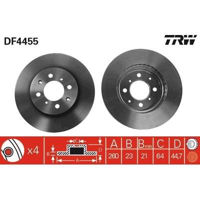 Brzdový kotúč TRW DF4455