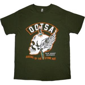 Queens Of The Stone Age Winged Skull Green M Риза (QOTSATS38MGR02)