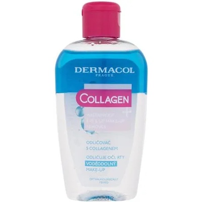 Dermacol Collagen+ Waterproof Eye & Lip Make-up Remover двустъпков продукт за почистване на грим на очите и устните 150 ml