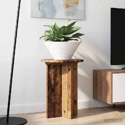vidaXL Стойка за растения 2 бр. Старо дърво Ø29, 5 x 40 см (899742)