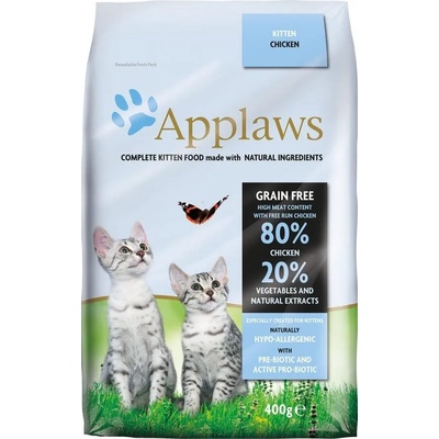 Applaws Kitten Chicken - суха храна за малки котета до 1г. и бременни и кърмещи котки с 80% пиле 400gr