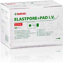 Batist Elastpore+Pad I.V. Sterilná náplasť na fixáciu kanýl (6 x 8 cm) 50 náplastí s vankúšikom