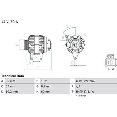 BOSCH Generátor 0986043101