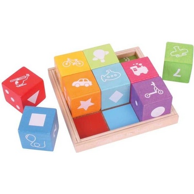 Bigjigs Toys Kocky Baby dřevěné s obrázky