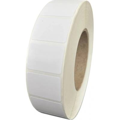 Papierová Etiketa 35 mm x 25 mm, Lesklý papier pre atramentové tlačiarne, Biela, Dutinka 76 mm, 2500 ks/kotúč, Permanentné lepidlo, Priemer kotúča 150mm