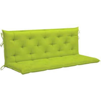 vidaXL Възглавница за пейка яркозелена 150x(50+50)x7 см оксфорд плат (315027)