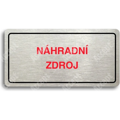 ACCEPT Piktogram NÁHRADNÍ ZDROJ - stříbrná tabulka - barevný tisk