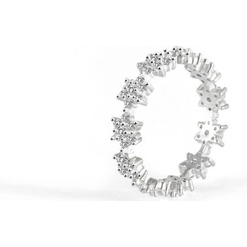 Beneto strieborný prsteň so zirkónmi AGG499