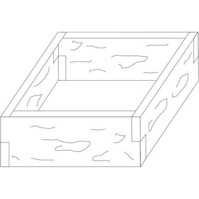 Ferobet Záhon betonový Kompakt 1000×1000×450 mm zvýšený natur reliéfní staré dřevo