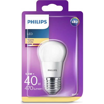 Philips LED Tropfenform E14 6W 40W Teplá bílá 470 lm matt
