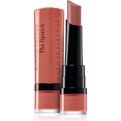 Bourjois Paris Rouge Velvet The Lipstick matná rtěnka 15 Peach Tatin 2,4 g
