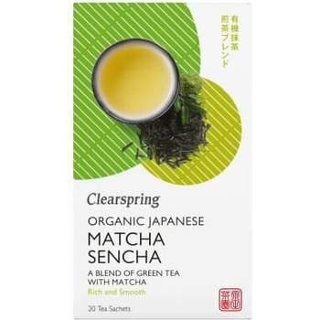 Clearspring Japonský zelený čaj Sencha a Matcha BIO 20 vrecúšok