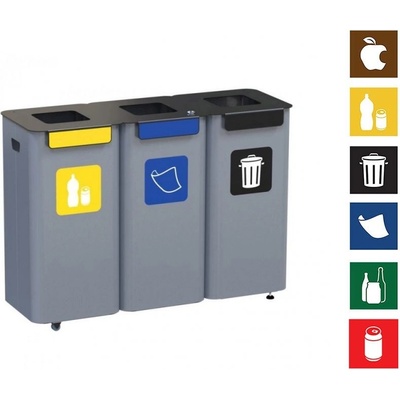 Modular Vonkajší odpadkový kôš - zmes, 70 l