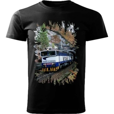 dětské tričko s lokomotivou 756 004-8 černé