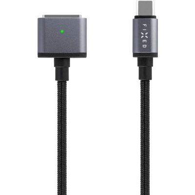 Fixed FIXD-MS3-GR opletený nabíjecí - USB-C na MagSafe 3 pro MacBook 2m šedý
