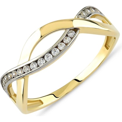 Lillian Vassago Prsten se zirkony kombinované zlato LLV85 GR057