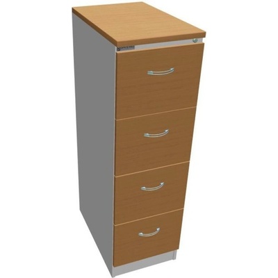 Office Pro kovová A4 kombinovaná lamino buk 4 zásuvky