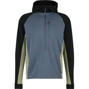 Stoic Мъжки вълнен пуловер Stoic MerinoWaffleFleece320 NorrdalSt. 3/4 Zip Hoody Merino hoodie - Black / Multi - размер 4XL (005-6576-0217)