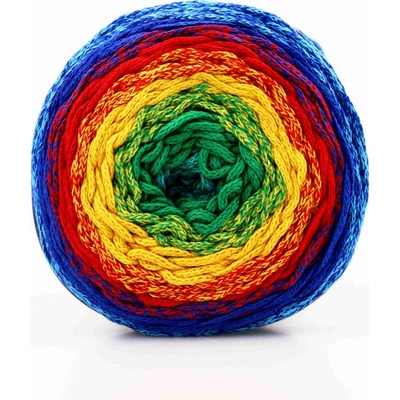 Chainy Cotton Cake ReTwisst 42 tyrkysová, zelená, žlutá, červená, modrá