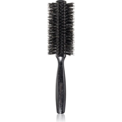 Janeke Black Line Tumbled Wood Hairbrush Ø 55mm guľatá kefa na vlasy so štetinami z nylonu a diviaka