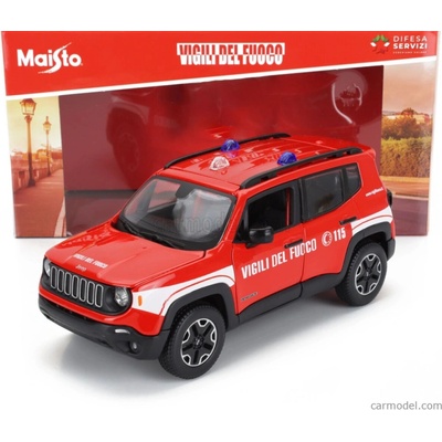 Maisto Jeep Renegade Vigili Del Fuoco 2017 červená biela 1:24