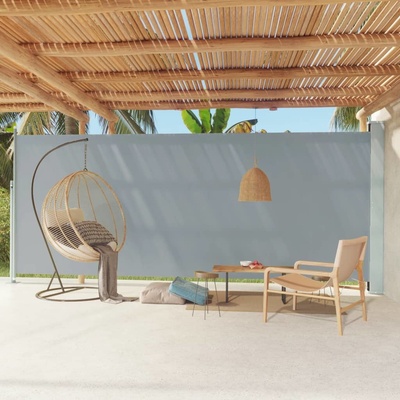 vidaXL Zatahovací boční markýza 220x600 cm šedá