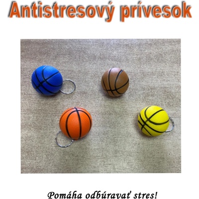 Prívesok na kľúče Antistresový basketbalová lopta