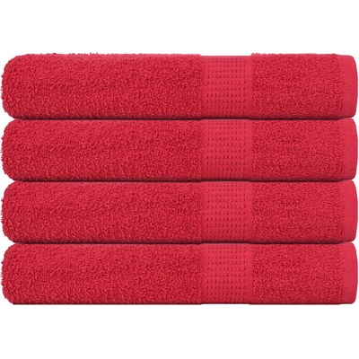 vidaXL Кърпи за сауна FROGN 4 бр. Червени 80x200 см 360 г/м2 (136936)
