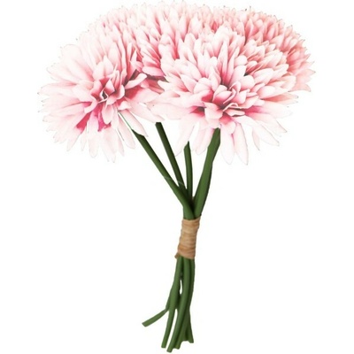 Chaks Chaks Zväzok umelých kvetov - Dália pastelová ružová 6 ks