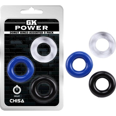 Chisa-novelties Пръстени Donut - Смесени 3 броя