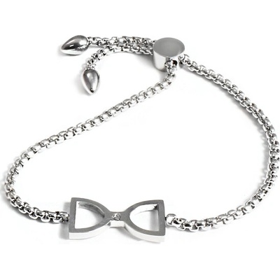 BM Jewellery Dámský stahovací náramek mašle z chirurgické oceli S1078065