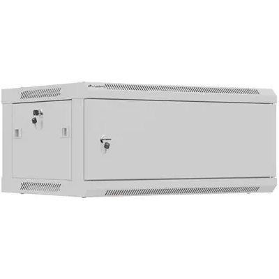 Lanberg Комуникационен шкаф, Lanberg rack cabinet 19" wall-mount 4U / 600x450 for self-assembly (flat pack), grey (WF01-6404-00S)
