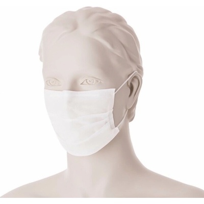 Mercator Medical Chirurgická ústenka z netkané textilie s gumičkami třívrstvá bílá 50 ks – Sleviste.cz