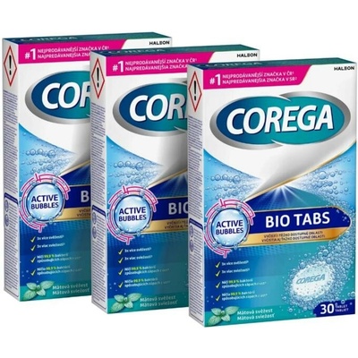 Corega Bio Tabs čisticí tablety 3 x 30 ks – Hledejceny.cz
