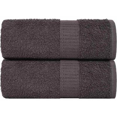 vidaXL Кърпи за баня FROGN 2 бр. Антрацит 15x21 см 360 г/м2 (136669)