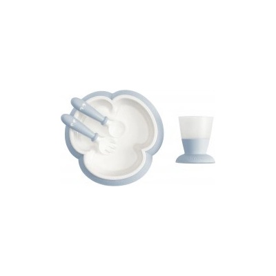 BabyBjörn jídelní set Powder Blue 4 dílný