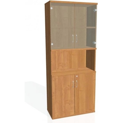 Hobis Policová skriňa Strong, zámok, 80x192x40 cm, jelša/jelša
