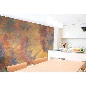 DIMEX ART Флизелинов фототапет абстрактен слънчоглед 375 x 250 см