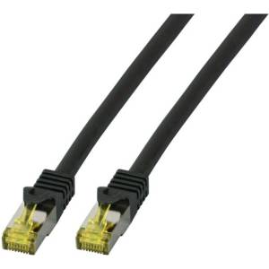 EFB Elektronik RJ45 пач корда кат. 6a с кат. 7 Raw Cable, S-FTP LSZH, черна, EFB (0.50 м) (MK7001.0,5B)