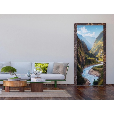 AG Design FTNV-2943 Vliesová fototapeta Horská řeka rozměry 90x202 cm
