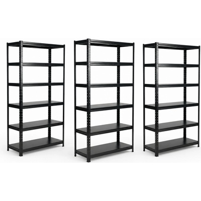 Mamutex Standard Regál 200 x 80 x 40 cm čierny 6 políc 3 ks
